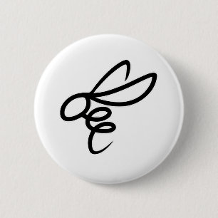 Minimalistisches Bienen-Liniendesign – Moderne ein Button
