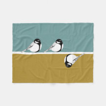 Minimalistisches Bird Design Fleece Blankon