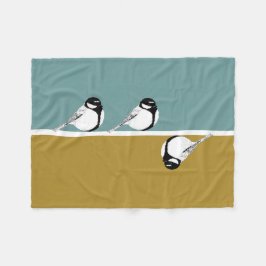 Minimalistisches Bird Design Fleece Blankon