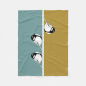 Minimalistisches Bird Design Fleece Blankon (Vorderseite)