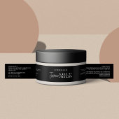 Minimalistisches Black 4 OZ Bath Body Jar Wrapper-