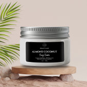 Minimalistisches Black Body Butter Kosmetisches Lo Adressaufkleber