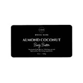 Minimalistisches Black Body Butter Kosmetisches Lo Adressaufkleber (Vorne)