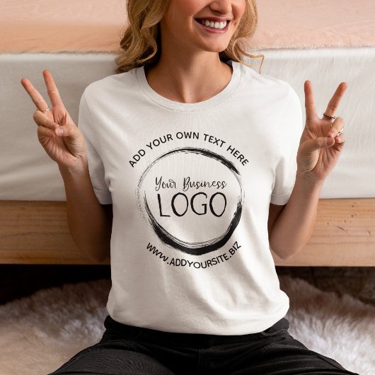 Minimalistisches Black Circle-Logo T-Shirt
