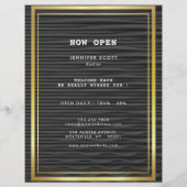 Minimalistisches Black Gold Flyer (Hinten)