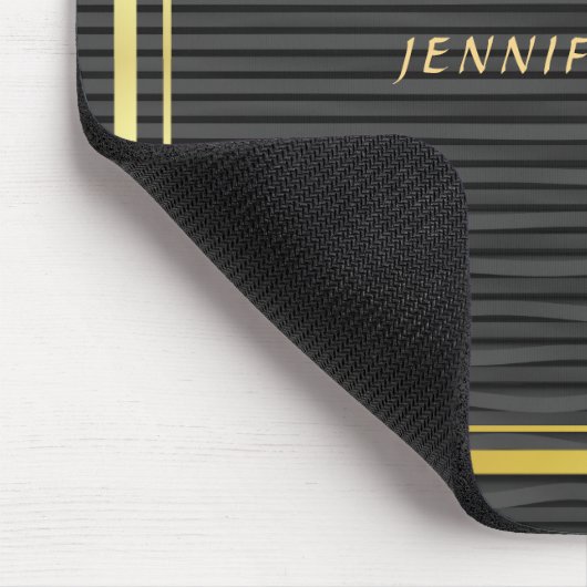 Minimalistisches Black Gold Mousepad (Ecke)