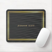 Minimalistisches Black Gold Mousepad (Mit Mouse)