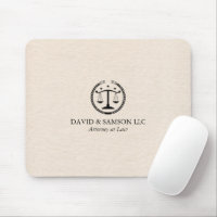 Minimalistisches Black Justice Logo auf Beige Line