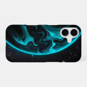 Minimalistisches Black Phone Case mit modernem Rot iPhone 16 Hülle (Rückseite (Horizontal))