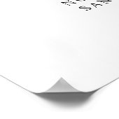 Minimalistisches Black Script-Hochzeitswillkommen- Poster (Ecke)