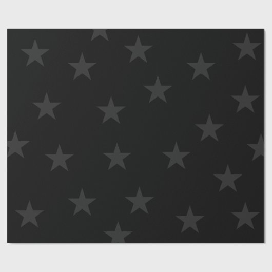 Minimalistisches Black Star Wrapper Geschenkpapier (Flach)