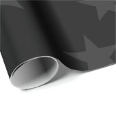 Minimalistisches Black Star Wrapper Geschenkpapier (Rolleneckpunkt)