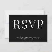 Minimalistisches Black & White Corporate Gala Dinn RSVP Karte (Vorderseite)