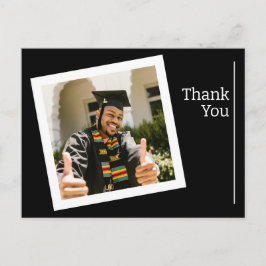 Minimalistisches Black & White Grad Foto Vielen Da Postkarte