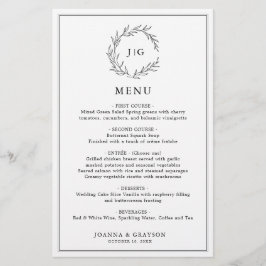 Minimalistisches Black & White Leaf Modernes Hochz