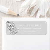 Minimalistisches Blatt | Einfache graue Hochzeit (Insitu)