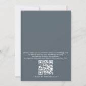 Minimalistisches Blatt Elegante moderne QR-Code-Ho Einladung (Rückseite)