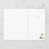 Minimalistisches Blatt Postkarte (Rückseite)