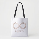 Minimalistisches Blatt-Unendlichkeitssymbol Tasche (Vorderseite)
