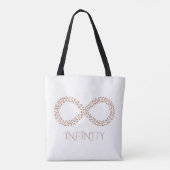 Minimalistisches Blatt-Unendlichkeitssymbol Tasche (Rückseite)