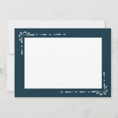 Minimalistisches Blau Dankeskarte (Rückseite)