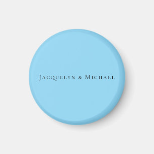 Minimalistisches Blau Eleganter Klassischer Name Magnet