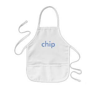 Minimalistisches Blau Personalisiert Kinderschürze