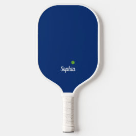 Minimalistisches Blau und Weiß Moderne Monogramm Pickleball Schläger