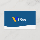 Minimalistisches Blau Visitenkarte (Rückseite)