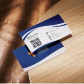 Minimalistisches Blau Visitenkarte