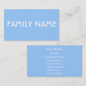 Minimalistisches Blau Visitenkarte (Vorne/Hinten)