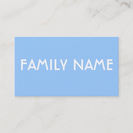 Minimalistisches Blau Visitenkarte (Vorderseite)