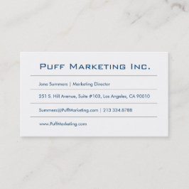 Minimalistisches Blau Visitenkarte