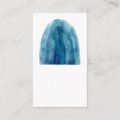 minimalistisches blau-weißes Aquarelldesign Visitenkarte (Rückseite)