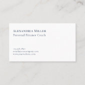 Minimalistisches blaues, benutzerdefiniertes Logo Visitenkarte (Vorderseite)