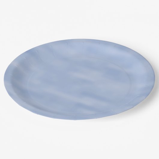 Minimalistisches blaues Himmel abstraktes Muster n Pappteller (Schrägansicht)