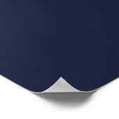 Minimalistisches blaues Leaf Poster (Ecke)
