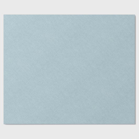 Minimalistisches blaues Linen Textur Schwarze Scri Geschenkpapier (Flach)