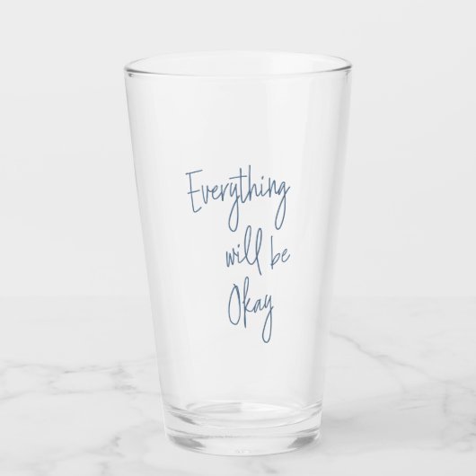 Minimalistisches blaues Skript mit Inspiration Glas (Vorderseite)