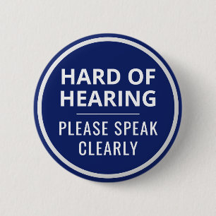 Minimalistisches blaues Weiß Button