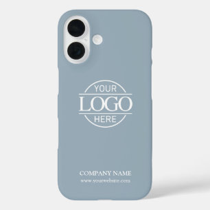 Minimalistisches blaues Werbeunternehmen Geschäfts iPhone 16 Hülle