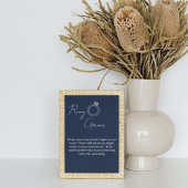 Minimalistisches Blu-Marine-Ringspiel heißt nicht Poster