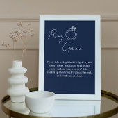 Minimalistisches Blu-Marine-Ringspiel heißt nicht Poster