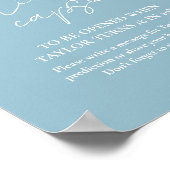 Minimalistisches Blue Baby Shower Time Kapselunter Poster (Ecke)