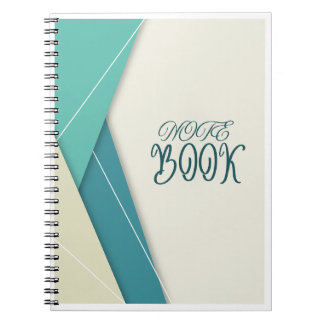 Minimalistisches Blue Beige Notebook Notizblock