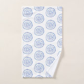 Minimalistisches Blue Circle Bho Badetuch Set (Handtuch)