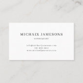 Minimalistisches Blue Monogram Logo Embossed Effec Visitenkarte (Rückseite)