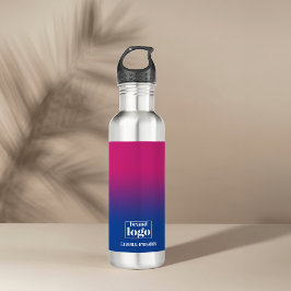 Minimalistisches Blue Violet Gradient Elementarlog Edelstahlflasche