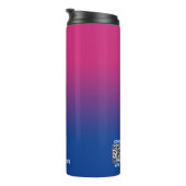 Minimalistisches Blue Violet Gradient Elementarlog Thermosbecher (Nach rechts gedreht)