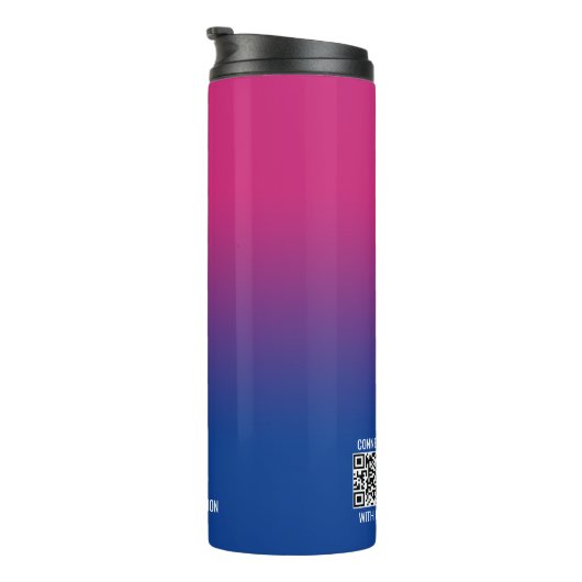 Minimalistisches Blue Violet Gradient Elementarlog Thermosbecher (Nach rechts gedreht)